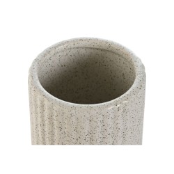 Vaso Home ESPRIT Beige Dorado Gres 7 x 7 x 10,5 cm