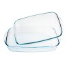 Set de Fuentes para Horno u00d4 Cuisine 334SA05 Transparente Vidrio (2 pcs)