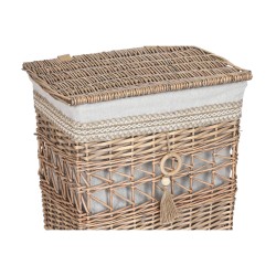 Cesto para la Ropa Sucia Home ESPRIT Beige Natural Mimbre Shabby Chic 47 x 35 x 55 cm 5 Piezas