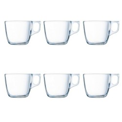 Juego de Tazas de Cafu00e9 Luminarc Nuevo Transparente Vidrio 220 ml 6 Piezas (6 pcs)