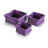 Set de Cajas Organizadoras Apilables Versa 3 Piezas (26 x 12 x 26 cm)