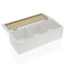 Caja-Joyero Versa Rectangular Blanco (10 x 8 x 26 cm)