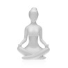 Figura Decorativa Versa Blanco Yoga 12 x 20 x 10 cm Resina