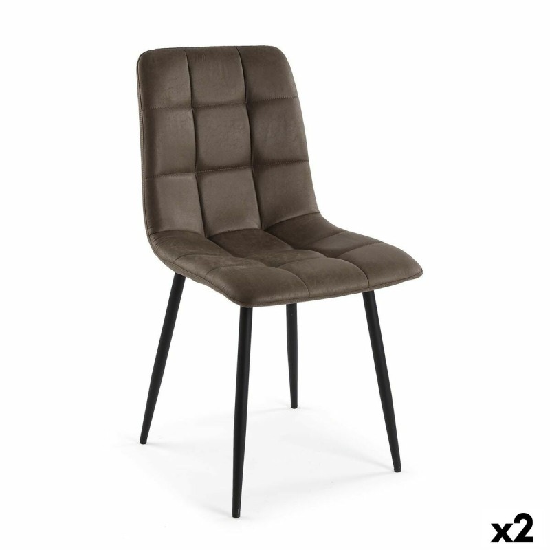 Silla Versa Aventia Marrón oscuro 59 x 87 x 47 cm (2 Unidades)