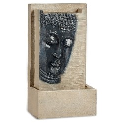 Fuente Buda Marrón Gris Resina (16 x 48 x 26,5 cm)