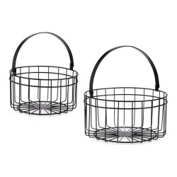 Cesta Negro Metal 25 x 27 x...