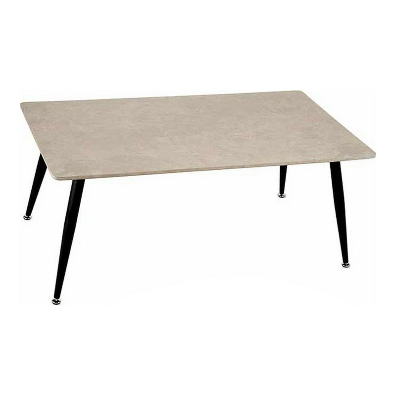 Mesa de Centro Blanco Negro Piedra Metal Melamina Madera MDF