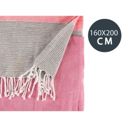 Foulard Multiusos Rayas 160 x 200 cm Rosa