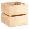 Caja de Almacenaje Madera de pino Marrón natural (30 x 30 x 30 cm)