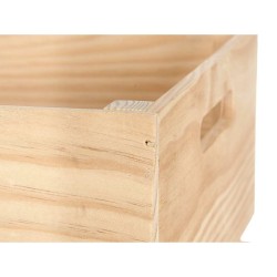 Caja de Almacenaje Madera de pino Marrón natural (30 x 30 x 30 cm)