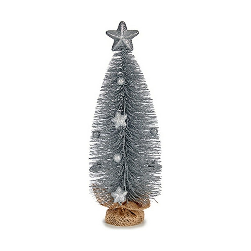 Árbol de Navidad con Estrella Plateado 13 x 41 x 13 cm