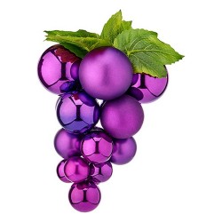 Bola de Navidad Uvas Morado Plástico 19 x 28 x 19 cm