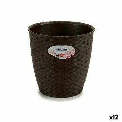 Maceta Stefanplast Plástico Chocolate 19 x 17,5 x 19 cm (12 Unidades)