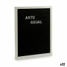 Cuadro Negro Blanco Panel 144 Letras (2,5 x 50,5 x 40,5 cm) (12 Unidades)