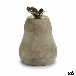 Figura Decorativa Gris Cemento Pera (15 x 20,5 x 15 cm) (6 Unidades)