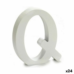 Letra Q Madera Blanco (2 x...