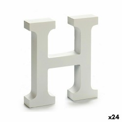 Letra H Madera Blanco (2 x...