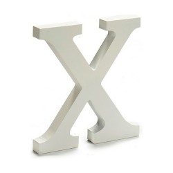 Letra X Madera Blanco (1,8 x 21 x 17 cm) (12 Unidades)