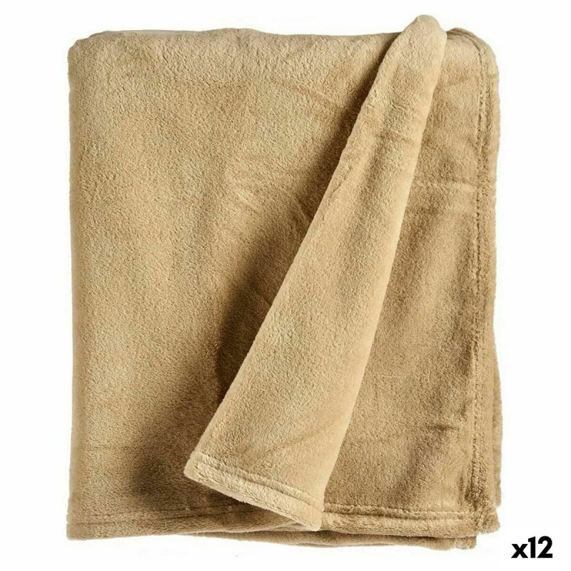 Manta Polar Beige (125 x 0,5 x 150 cm) (12 Unidades)