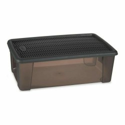 Caja con Tapa Stefanplast Elegance Gris 19,5 x 11,5 x 33 cm Plástico 5 L (12 Unidades)