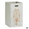 Cesto Art Nouveau Blanco Dorado Cartón 60 L 35 x 57 x 35 cm (12 Unidades)