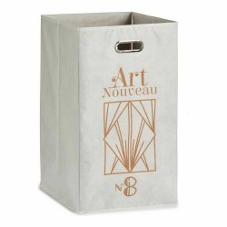 Cesto Art Nouveau Blanco Dorado Cartón 60 L 35 x 57 x 35 cm (12 Unidades)