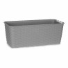 Jardinera Autorriego Stefanplast Gris Plástico 13 x 11 x 29 cm (12 Unidades)