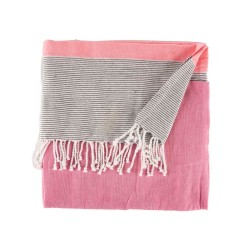 Foulard Multiusos Rayas 160 x 200 cm Rosa (12 Unidades)