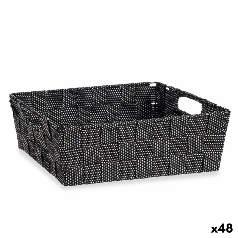 Cesta Trenzada Negro 3 L (23 x 8 x 27 cm) (48 Unidades)