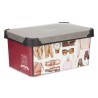 Caja de Almacenaje Plástico Vintage 5 L (19 x 13,5 x 29 cm) (12 Unidades)