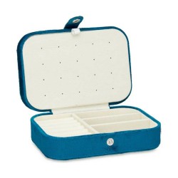 Caja-Joyero Azul Terciopelo (16,2 x 6 x 11,5 cm) (12 Unidades)