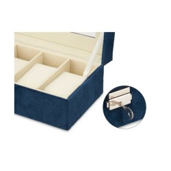 Caja para Relojes Azul Metal (30,5 x 8,5 x 11,5 cm) (6 Unidades)