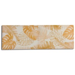 Lienzo Hoja de planta Dorado 90 x 30 x 1,5 cm (12 Unidades)