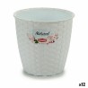 Macetero Stefanplast Blanco Plástico 14 x 13 x 14 cm (12 Unidades)