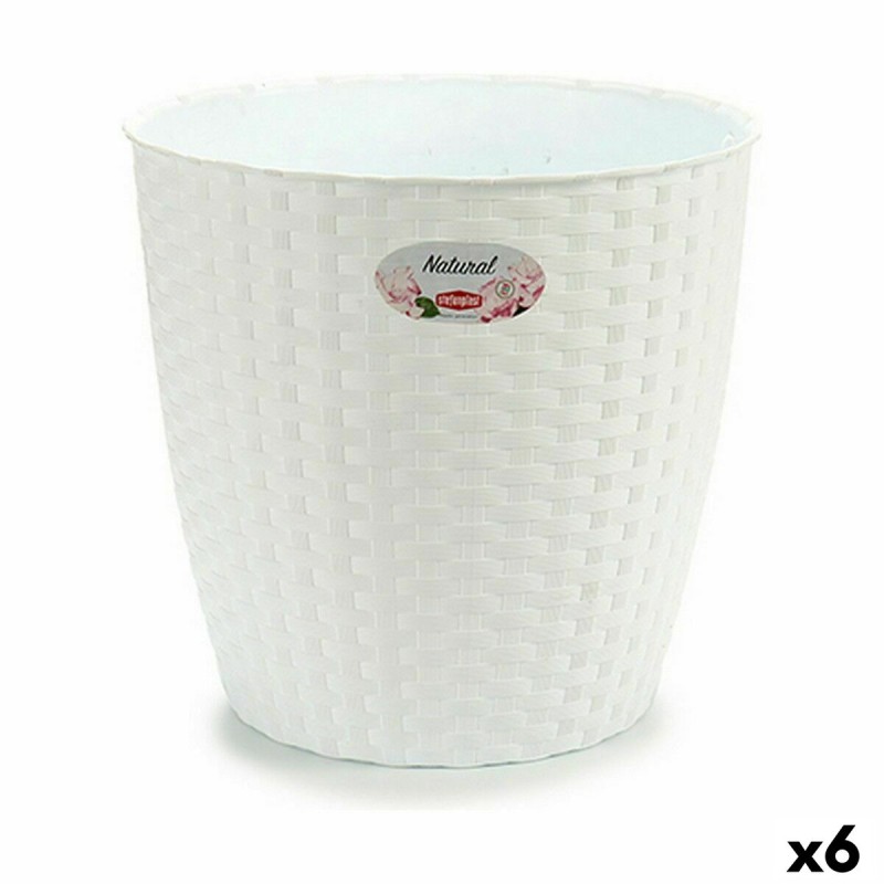 Macetero Stefanplast Blanco Plástico 29 x 27 x 29 cm (6 Unidades)