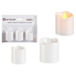 Set de Velas 3,7 x 3,7 x 5 cm Blanco (12 Unidades)