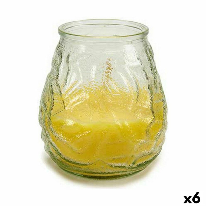 Vela Perfumada Amarillo Transparente Citronela 9 x 9,5 x 9 cm (6 Unidades)