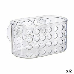 Colgador para la Ducha 15,8 x 8,5 x 8 cm Transparente PVC Poliestireno (12 Unidades)