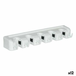 Soporte Utensilios de limpieza Blanco Caucho Polipropileno 4,3 x 8,5 x 6 cm (12 Unidades)