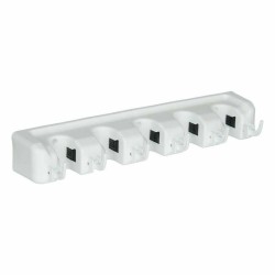 Soporte Utensilios de limpieza Blanco Caucho Polipropileno 4,3 x 8,5 x 6 cm (12 Unidades)