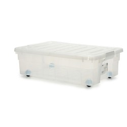 Caja de Almacenamiento con Ruedas 30 L 40 x 18 x 59,5 cm (14 Unidades)