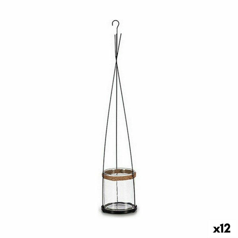 Portavelas Metal Cristal 15,5 x 85,5 x 15,5 cm (12 Unidades)