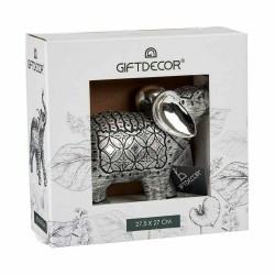 Figura Decorativa Elefante Plateado 27,5 x 27 x 11 cm (4 Unidades)