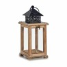 Farol Marrón Negro Madera Metal 13 x 29 x 13 cm (6 Unidades)