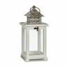 Farol Blanco Plateado Madera Metal 13 x 29 x 13 cm (6 Unidades)