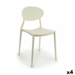 Silla de Comedor Blanco Plástico 41 x 81 x 49 cm (4 Unidades)