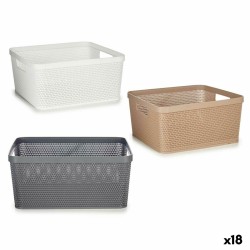 Cesta Multiusos Plástico 10 L 36 x 15 x 29 cm (18 Unidades)