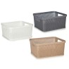 Cesta Multiusos Plástico 2,5 L 24,5 x 10,4 x 18,5 cm (18 Unidades)