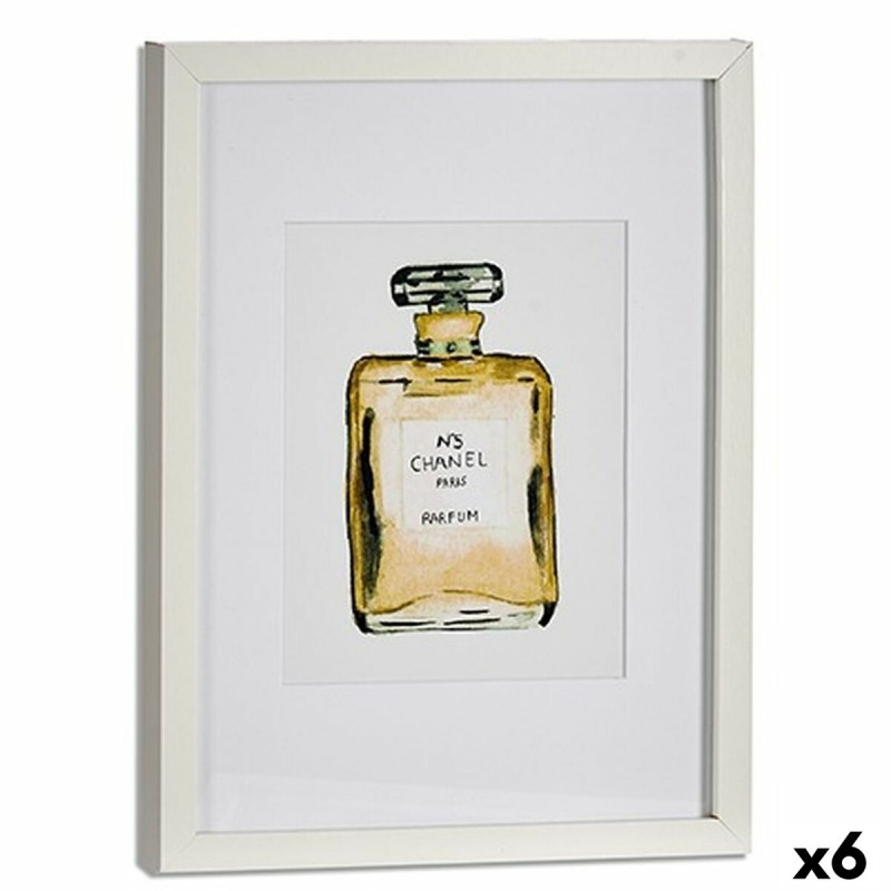 Cuadro CH Nº5 Perfume Vidrio Aglomerado 33 x 3 x 43 cm (6 Unidades)