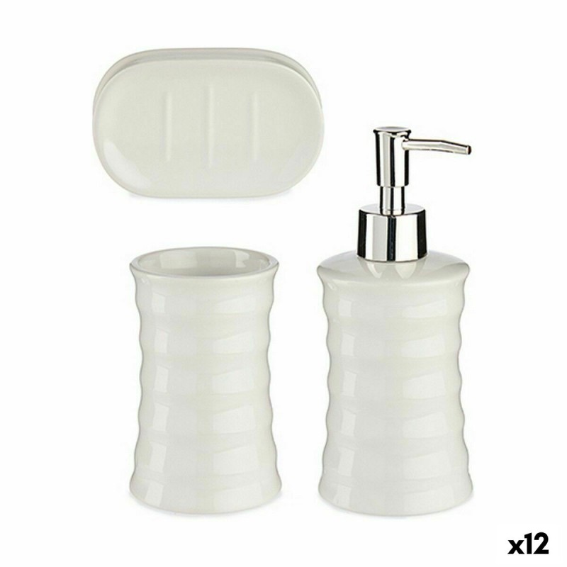 Set de Baño Blanco Cerámica (12 Unidades)